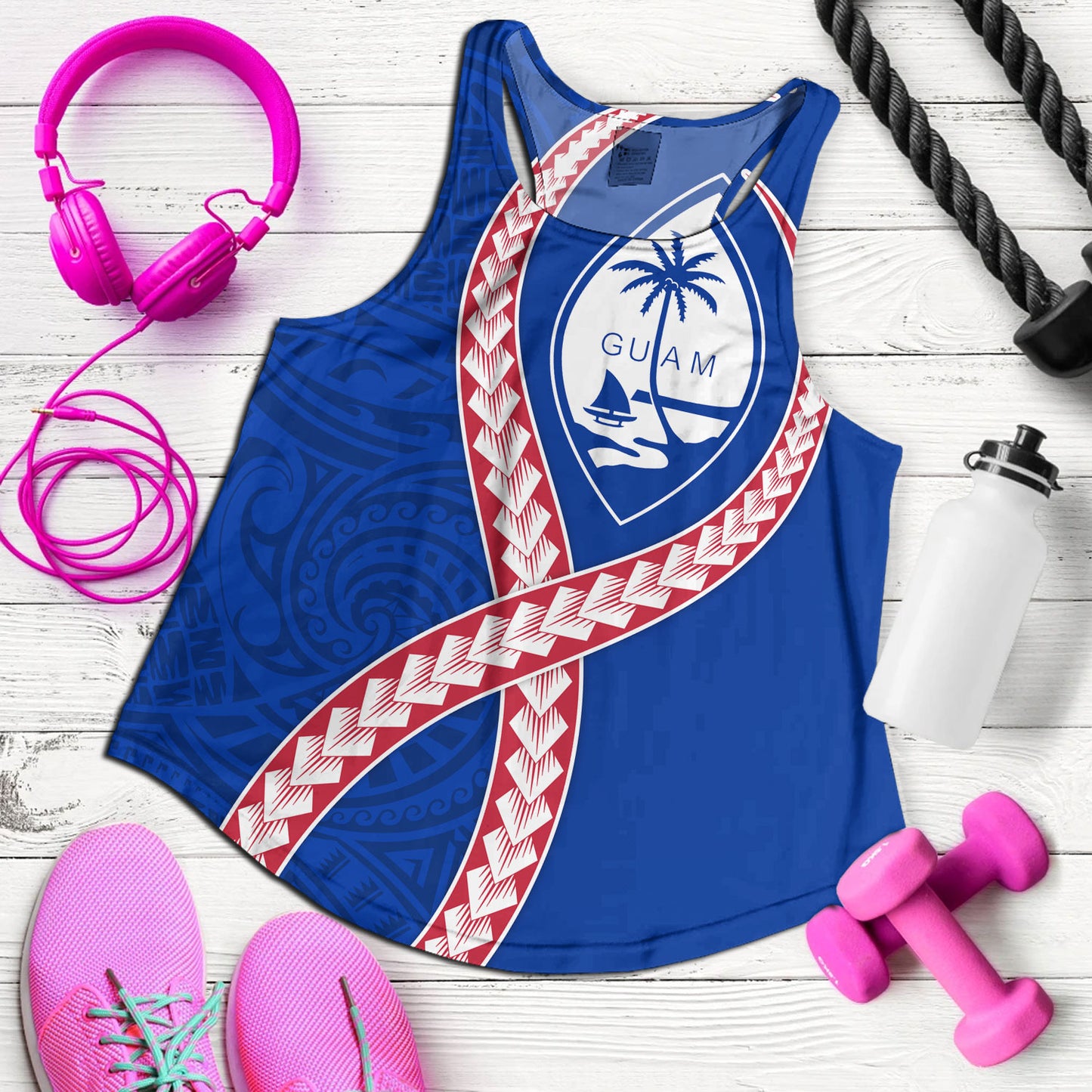 Guam Women Tank Tribal Polynesian In My Heart