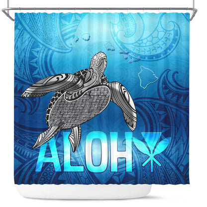 Hawaii Shower Curtain Aloha Turtle Ocean Style