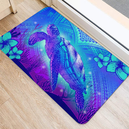 Hawaii Door Mat Turtle Underwater Sea Polynesian Style
