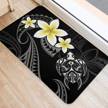 Hawaii Door Mat Hawaiian Turtle Honu Plumeria Tribal Tattoo