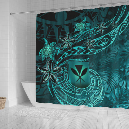 Hawaii Shower Curtain Kanaka Maoli Tropical Leaves Polynesian Pattern