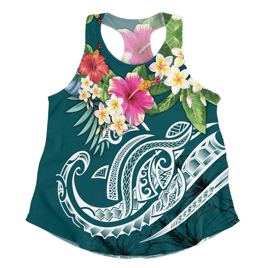 Polynesian Women Tank Summer Plumeria