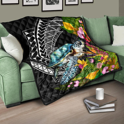 Hawaii Premium Quilt Turtle Ocean Spiral Polynesian Patterns