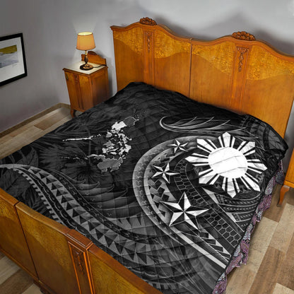 Philippines Filipinos Premium Quilt Philippines Sun Tribal Patterns Tropical Flowers Curve Style