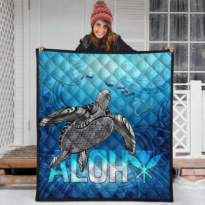Hawaii Premium Quilt Aloha Turtle Ocean Style