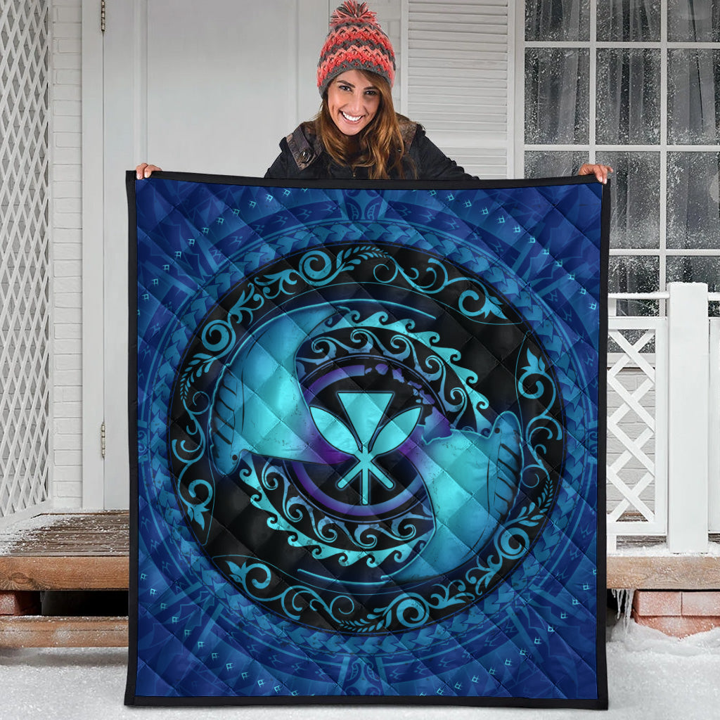 Hawaii Premium Quilt Manta Ray Couple Polynesian Ocean Style