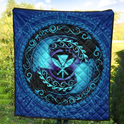 Hawaii Premium Quilt Manta Ray Couple Polynesian Ocean Style