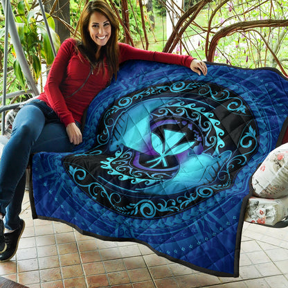 Hawaii Premium Quilt Manta Ray Couple Polynesian Ocean Style