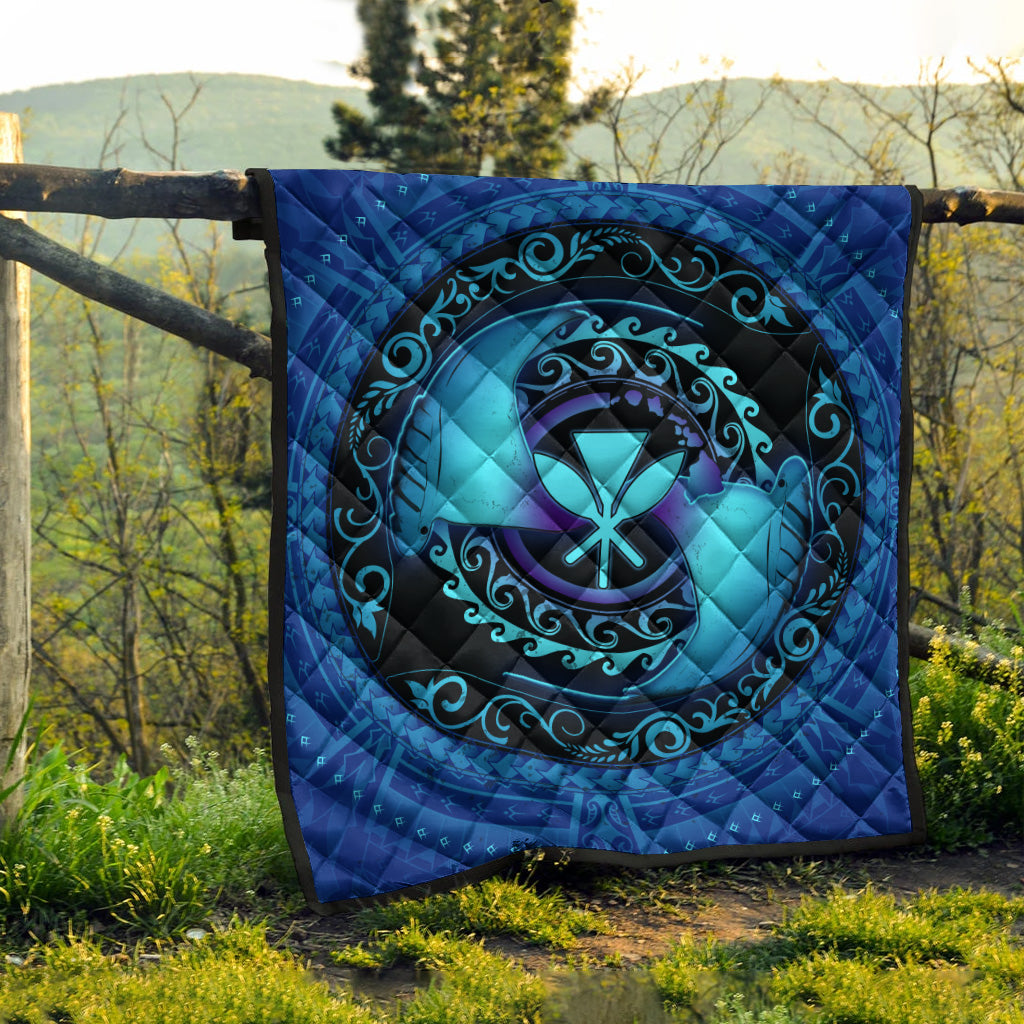 Hawaii Premium Quilt Manta Ray Couple Polynesian Ocean Style