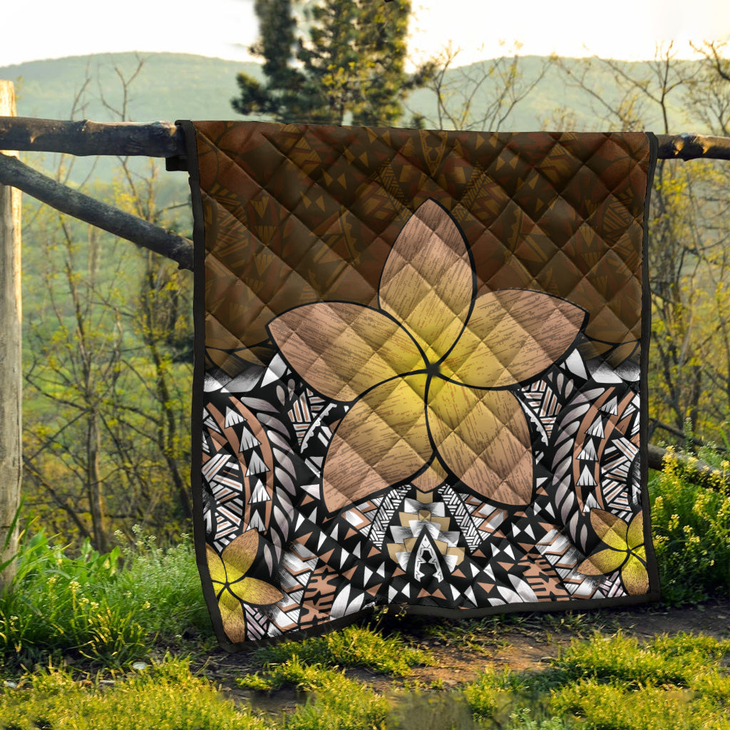 Hawaii Premium Quilt Hawaii Plumeria Polynesian Traditional Patterns Vintage Version