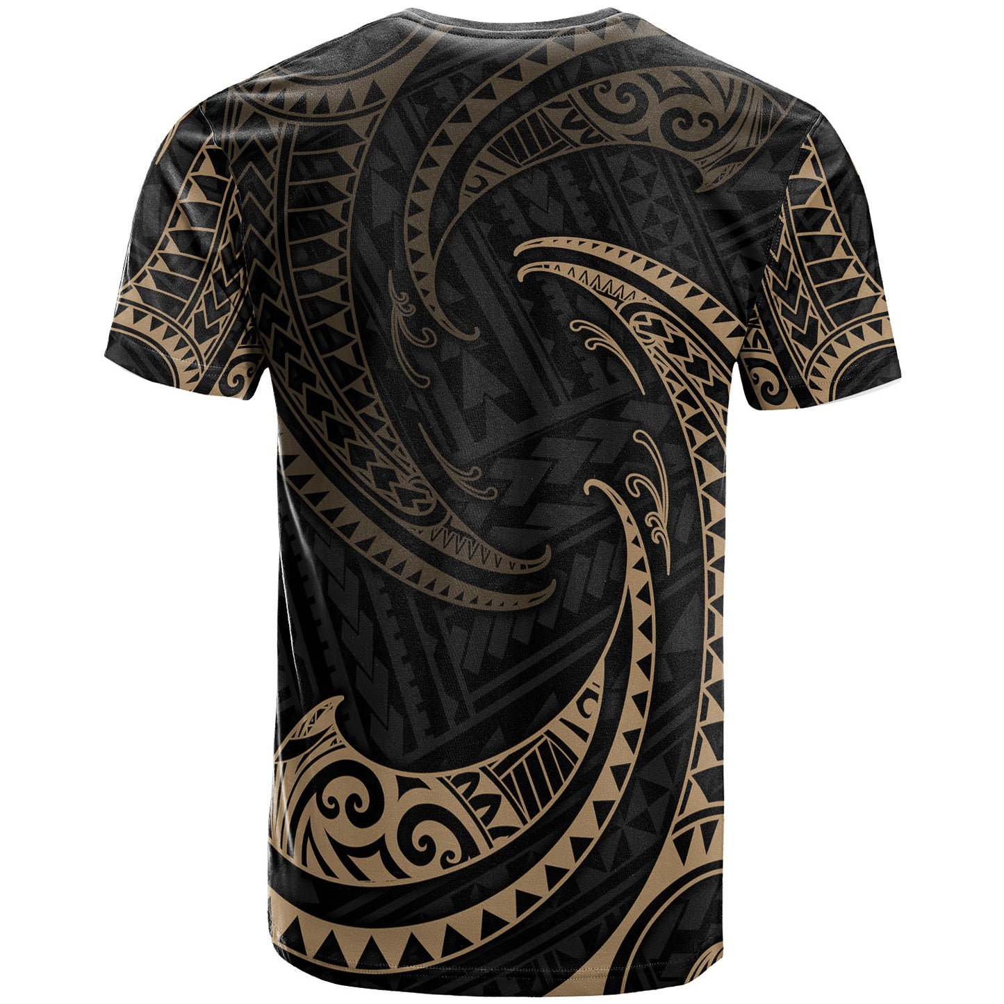 Polynesian Custom Peronalised T-shirt Tribal Wave Pattern