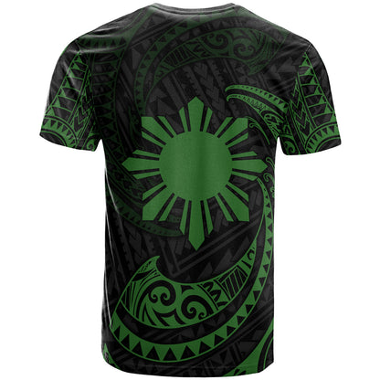 Philippines Filipinos T-Shirt Gold Tribal Wave