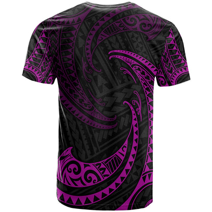 Polynesian Custom Peronalised T-shirt Tribal Wave Pattern