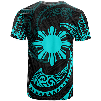 Philippines Filipinos T-Shirt Gold Tribal Wave