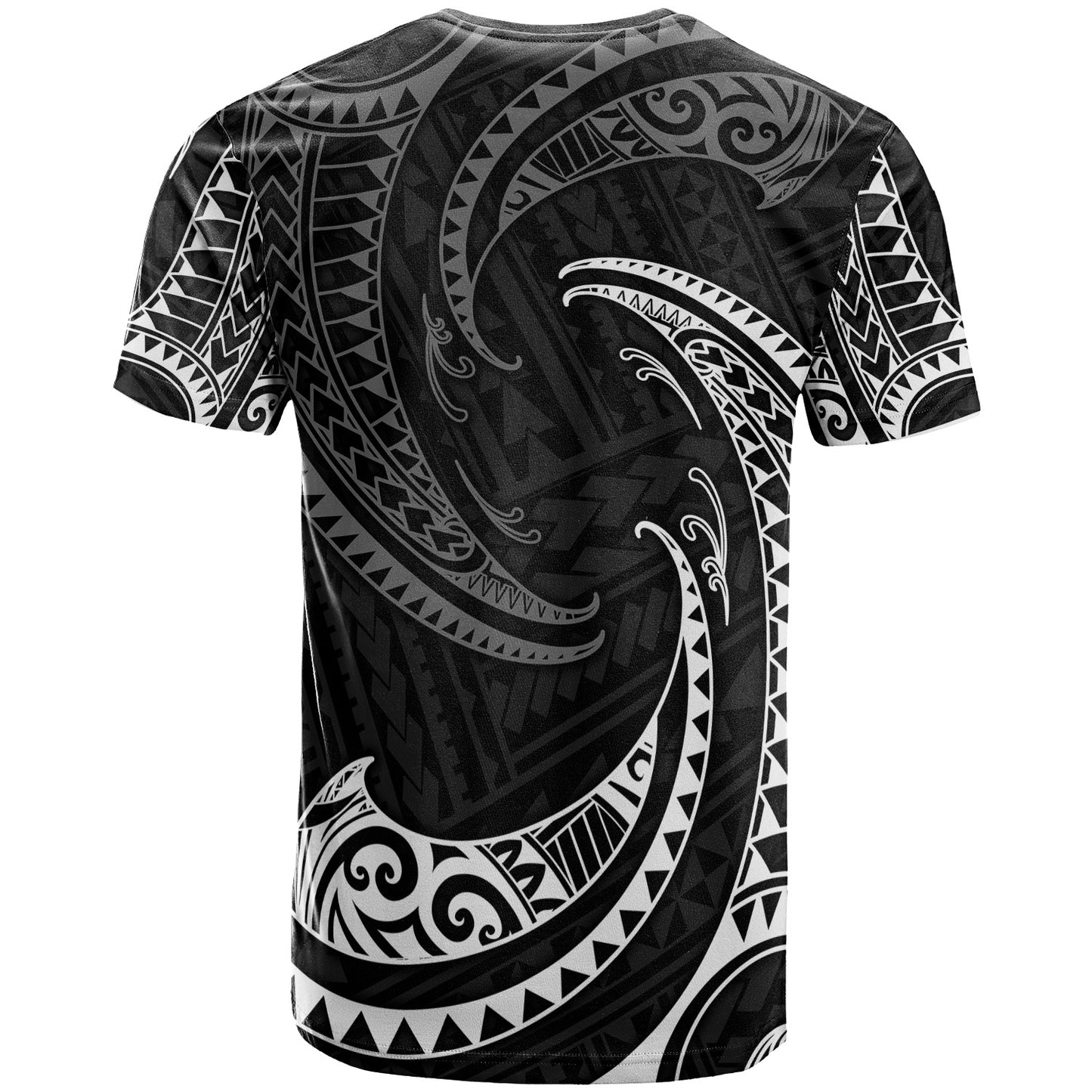 Polynesian Custom Peronalised T-shirt Tribal Wave Pattern