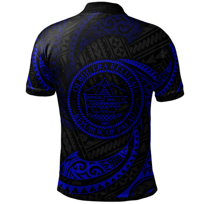 Palau Polynesian Custom Personalised Polo Shirt Tribal Wave