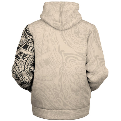Polynesian Sherpa Hoodie Polynesian Tattoo Style Version 2.0 Nude