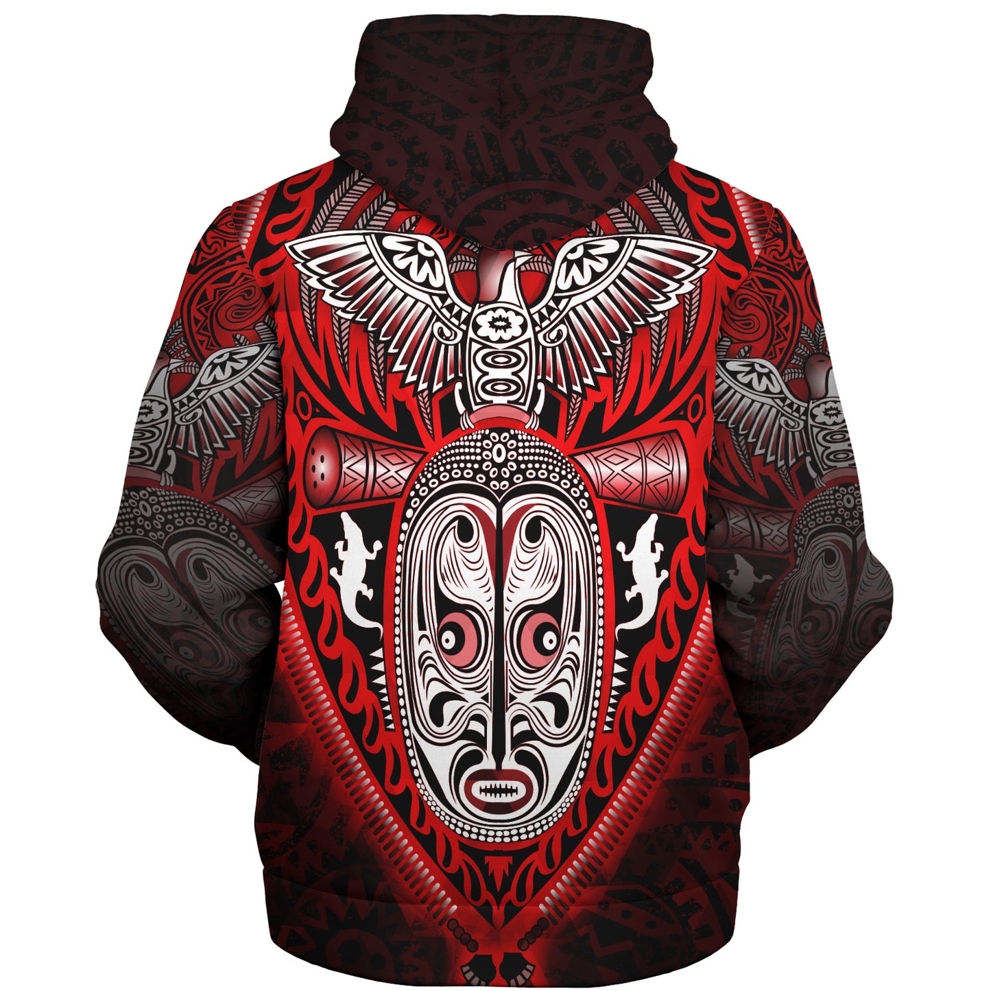 Papua New Guinea Sherpa Hoodie Bird Of Paradise Papua New Guinea Tribal Tattoo Patterns
