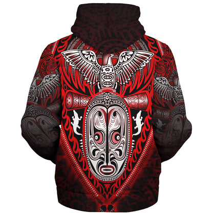 Papua New Guinea Sherpa Hoodie Bird Of Paradise Papua New Guinea Tribal Tattoo Patterns