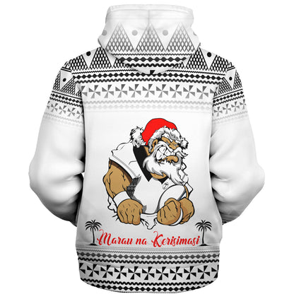 Fiji Sherpa Hoodie Marau na Kerisimasi Rugby Santa Style