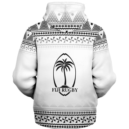 Fiji Sherpa Hoodie Rugby Ball Tapa Patterns
