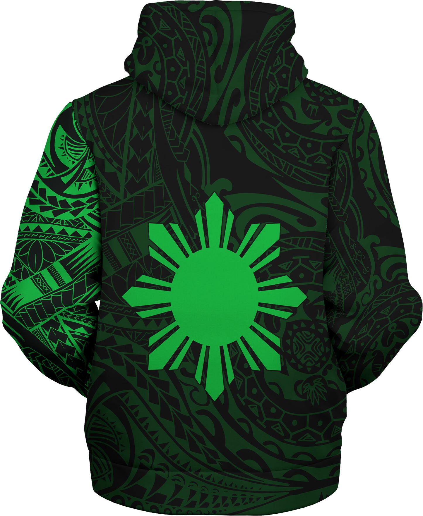 Philippines Filipinos Polynesian Tattoo Style Sherpa Hoodie