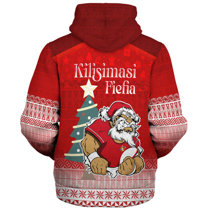 Tonga Sherpa Hoodie Kilisimasi Fiefia Rugby Santa Style