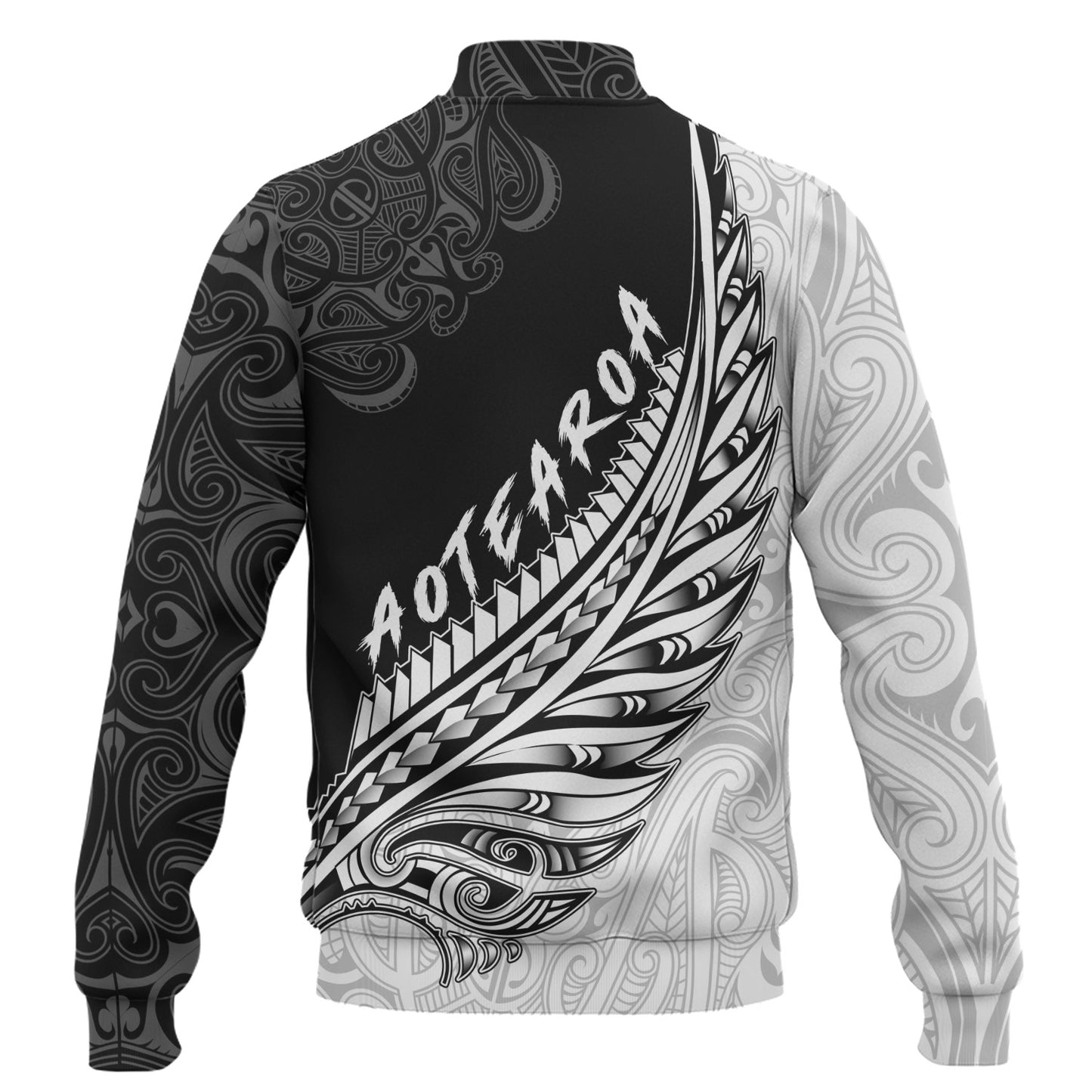 New Zealand Baseball Jacket Maori Silver Fern Rugby Vibe
