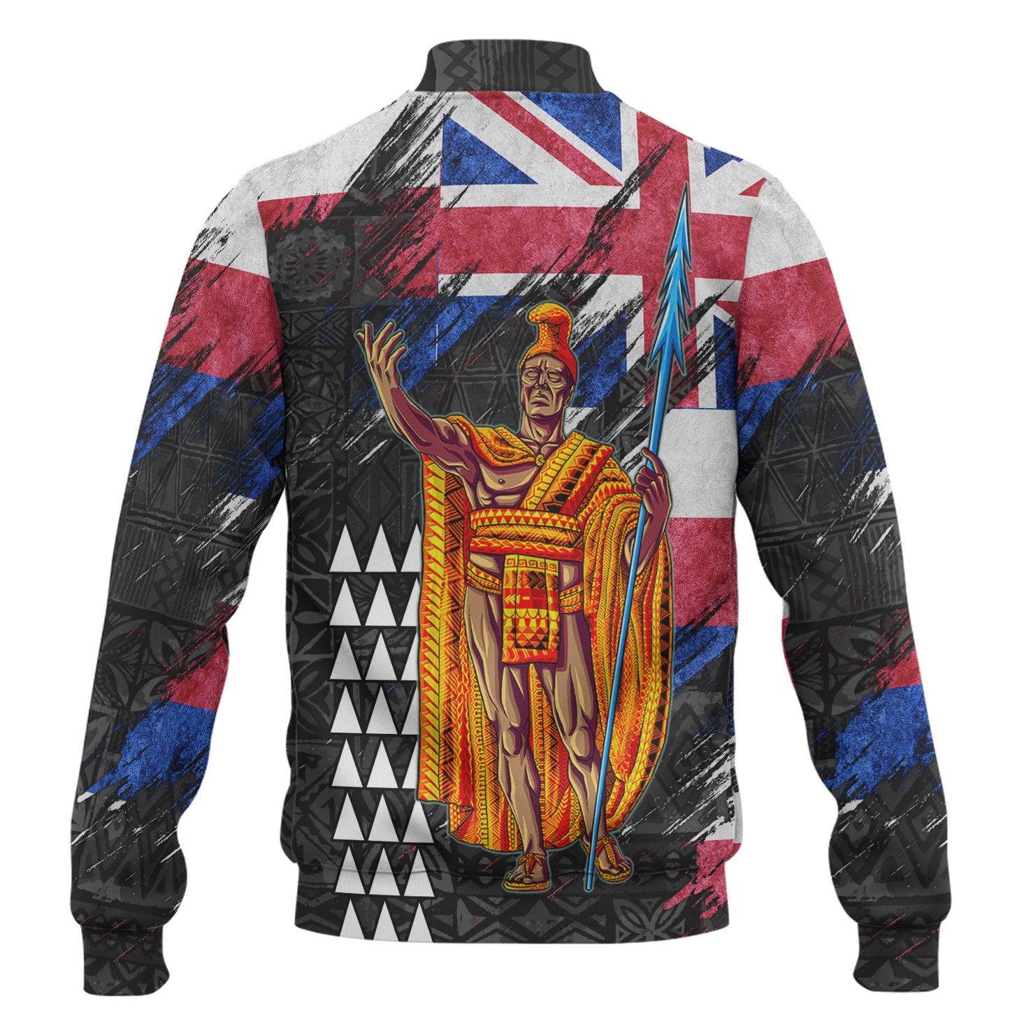 Hawaii Baseball Jacket  Hawaii King Grunge Style Color Flag Style