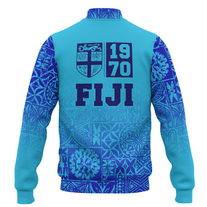Fiji Baseball Jacket Fiji Independence 1970 Tapa Style ( Ver 2 )