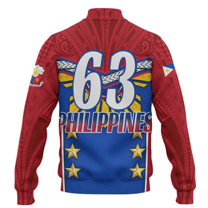 Philippines Filipinos Baseball Jacket Half-Up Style Flag
