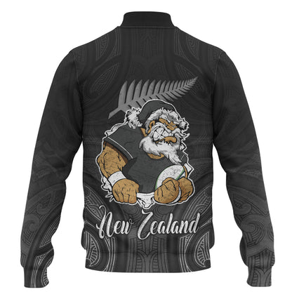 New Zealand Baseball Jacket Hari Kirihimete Rugby Santa Style
