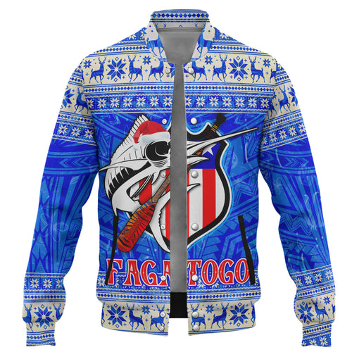 American Samoa Baseball Jacket Fagatogo Christmas Style