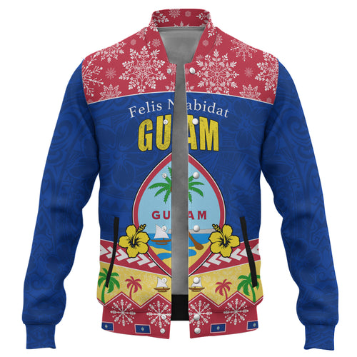 Guam Baseball Jacket Felis Nabidat Polynesian Style