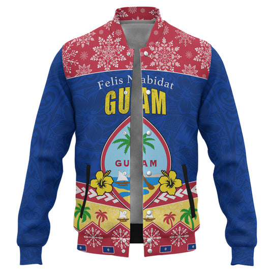 Guam Baseball Jacket Felis Nabidat Polynesian Style