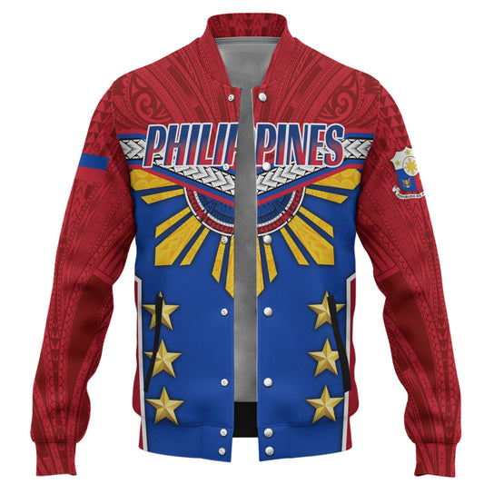 Philippines Filipinos Baseball Jacket Half-Up Style Flag