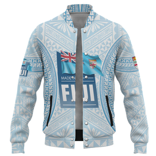 Fiji Baseball Jacket Fijian Tapa Style