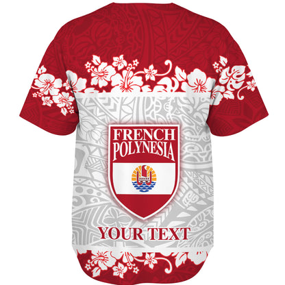 French Polynesia Baseball Shirt Seal With Plumeria Flowers Polynesia Patterns