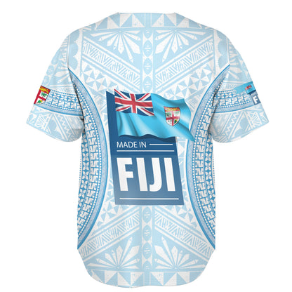Fiji Baseball Shirt Fijian Tapa Style