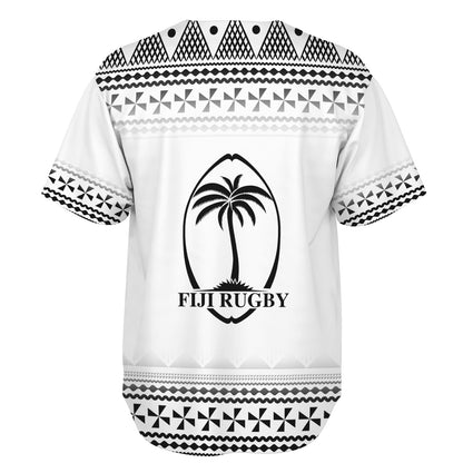 Fiji Baseball Shirt Rugby Ball Tapa Patterns