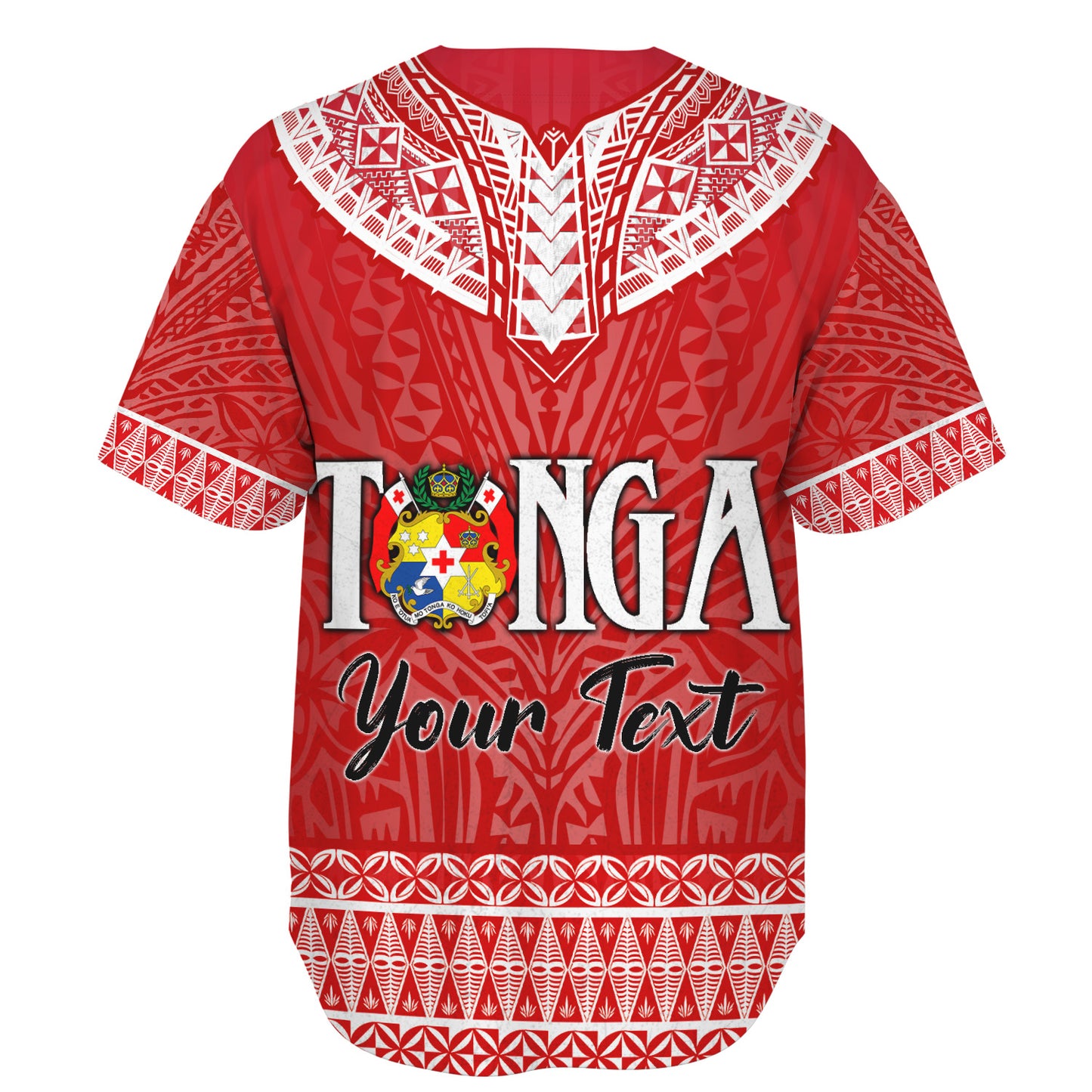 Tonga Custom Personalised Baseball Shirt Happy National Day