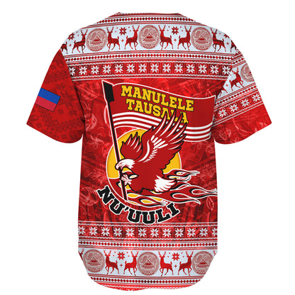 American Samoa Baseball Shirt Nu'uuli Christmas Style