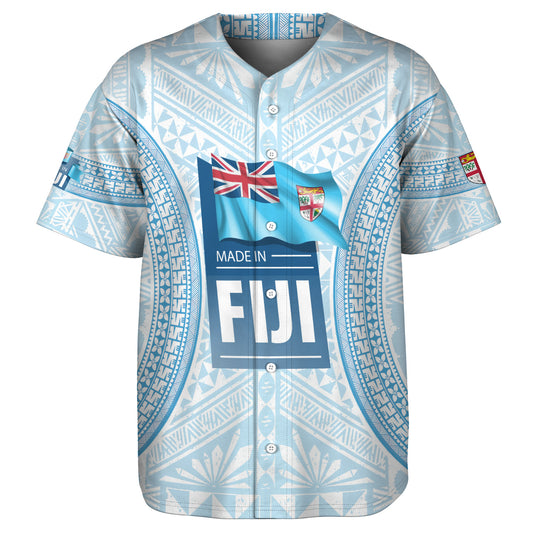 Fiji Baseball Shirt Fijian Tapa Style