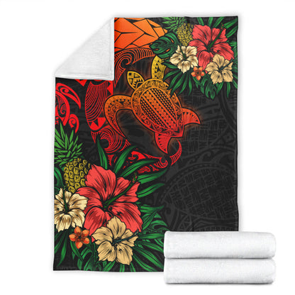 Hawaii Polynesian Turtle Tropical Premium Blanket