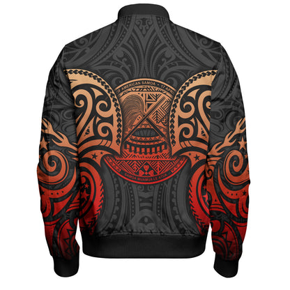 American Samoa Bomber Jacket Custom Personalised Spirit Red Version