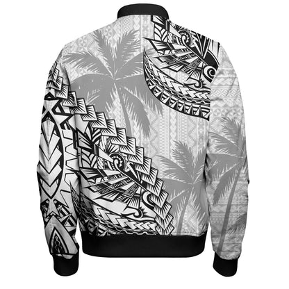 Hawaii Bomber Jacket Custom Personalised Polynesian Pattern Palm Tree