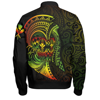 Hawaii Bomber Jacket Custom Personalised Reggae Kanaka Warrior