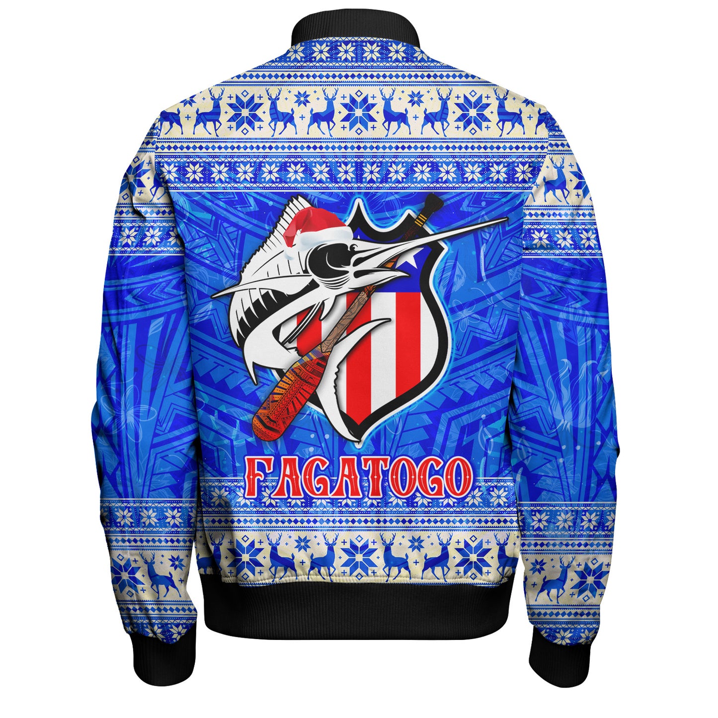 American Samoa Bomber Jacket Fagatogo Christmas Style