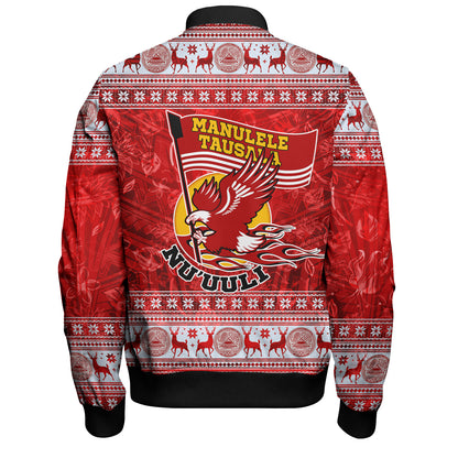 American Samoa Bomber Jacket Nu'uuli Christmas Style