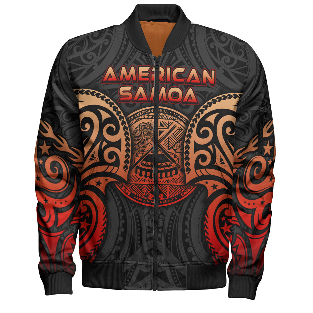 American Samoa Bomber Jacket Custom Personalised Spirit Red Version